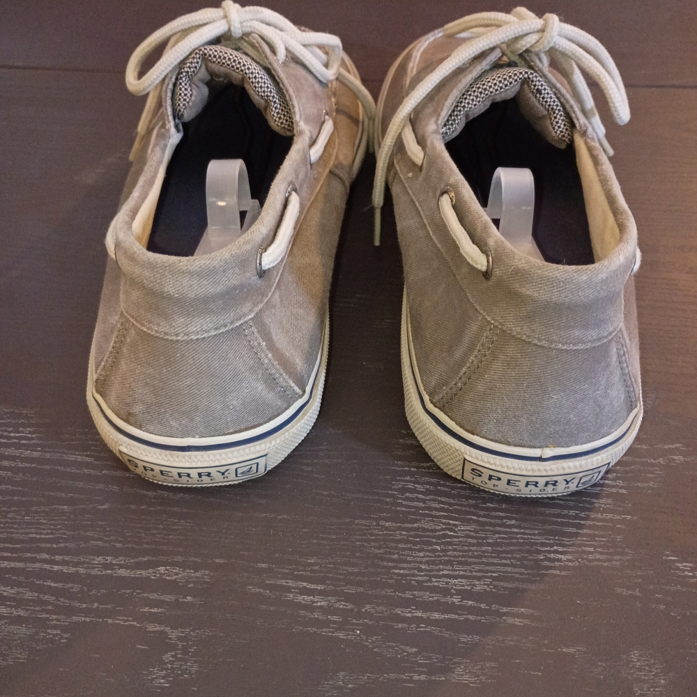 Sperry Men's 10.5M Boat Shoes - Gray Canvas. Intact Soles - Picture 5 of 6